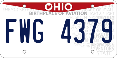 OH license plate FWG4379