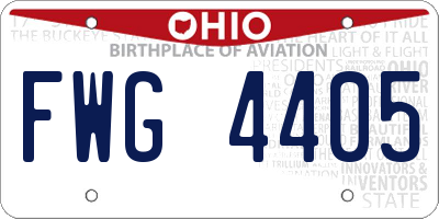 OH license plate FWG4405