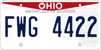 OH license plate FWG4422