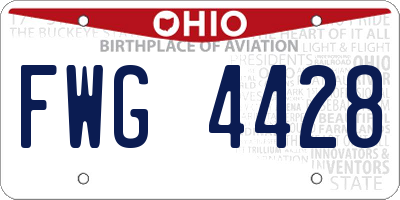 OH license plate FWG4428