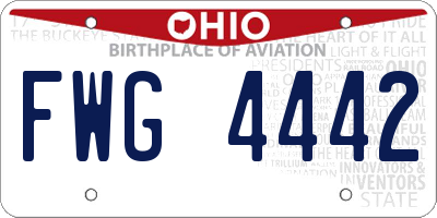 OH license plate FWG4442