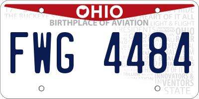 OH license plate FWG4484