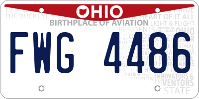 OH license plate FWG4486