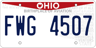 OH license plate FWG4507