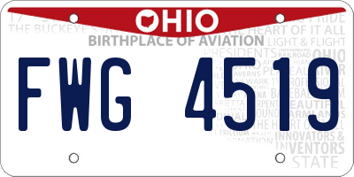 OH license plate FWG4519