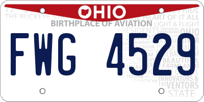 OH license plate FWG4529