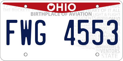 OH license plate FWG4553