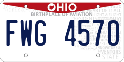 OH license plate FWG4570