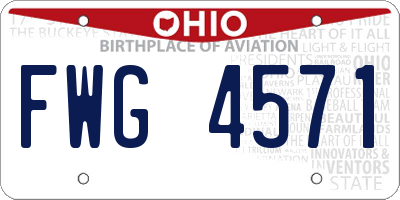 OH license plate FWG4571