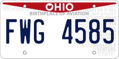 OH license plate FWG4585