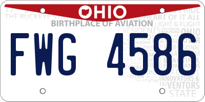 OH license plate FWG4586