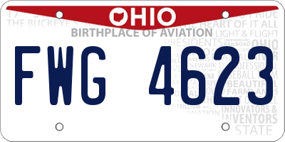 OH license plate FWG4623