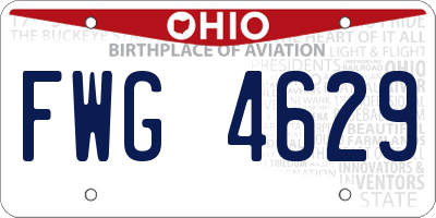 OH license plate FWG4629