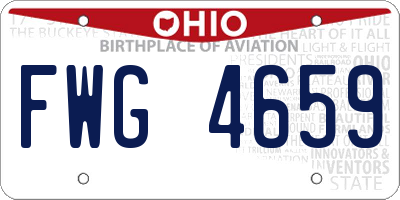 OH license plate FWG4659
