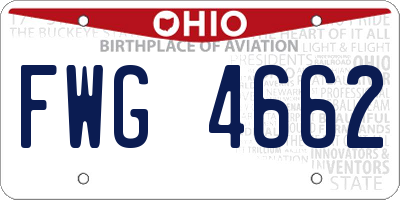 OH license plate FWG4662