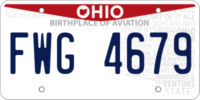 OH license plate FWG4679