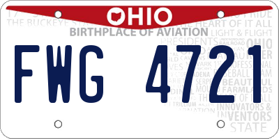 OH license plate FWG4721