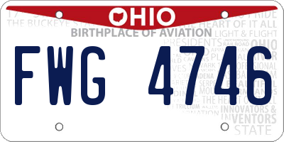 OH license plate FWG4746
