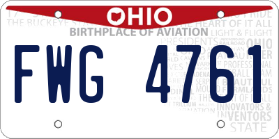 OH license plate FWG4761