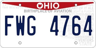 OH license plate FWG4764