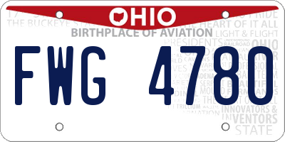OH license plate FWG4780