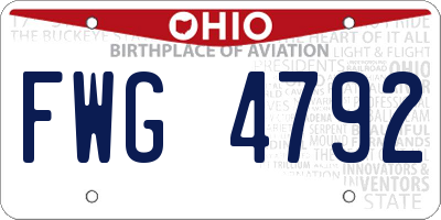 OH license plate FWG4792