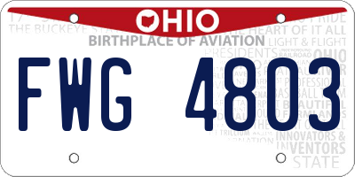 OH license plate FWG4803