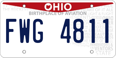 OH license plate FWG4811
