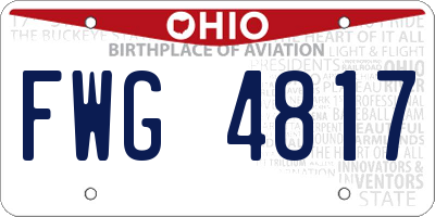 OH license plate FWG4817
