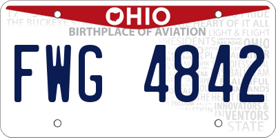 OH license plate FWG4842