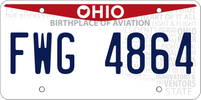 OH license plate FWG4864