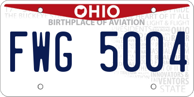OH license plate FWG5004