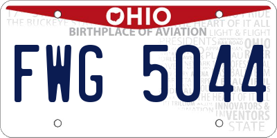 OH license plate FWG5044