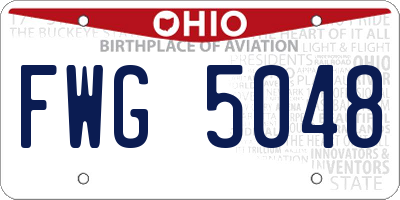 OH license plate FWG5048