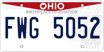 OH license plate FWG5052