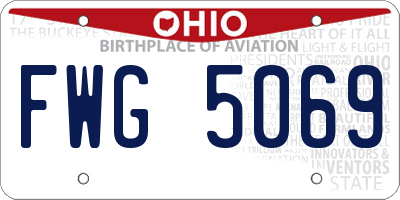 OH license plate FWG5069