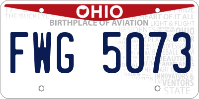 OH license plate FWG5073
