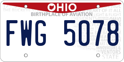 OH license plate FWG5078