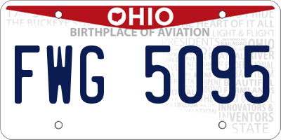 OH license plate FWG5095