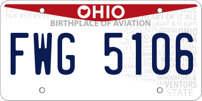 OH license plate FWG5106