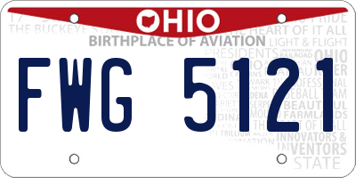OH license plate FWG5121
