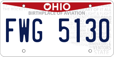 OH license plate FWG5130