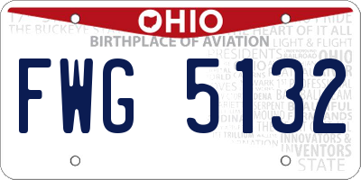 OH license plate FWG5132