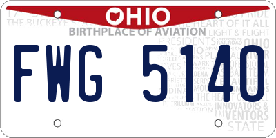 OH license plate FWG5140