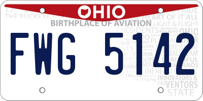 OH license plate FWG5142