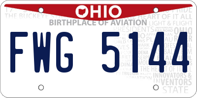 OH license plate FWG5144