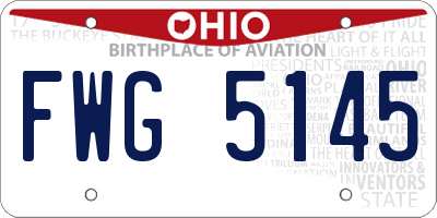 OH license plate FWG5145