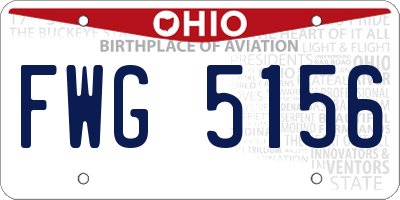 OH license plate FWG5156
