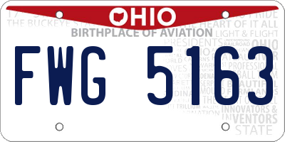 OH license plate FWG5163