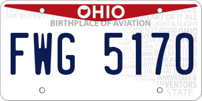 OH license plate FWG5170